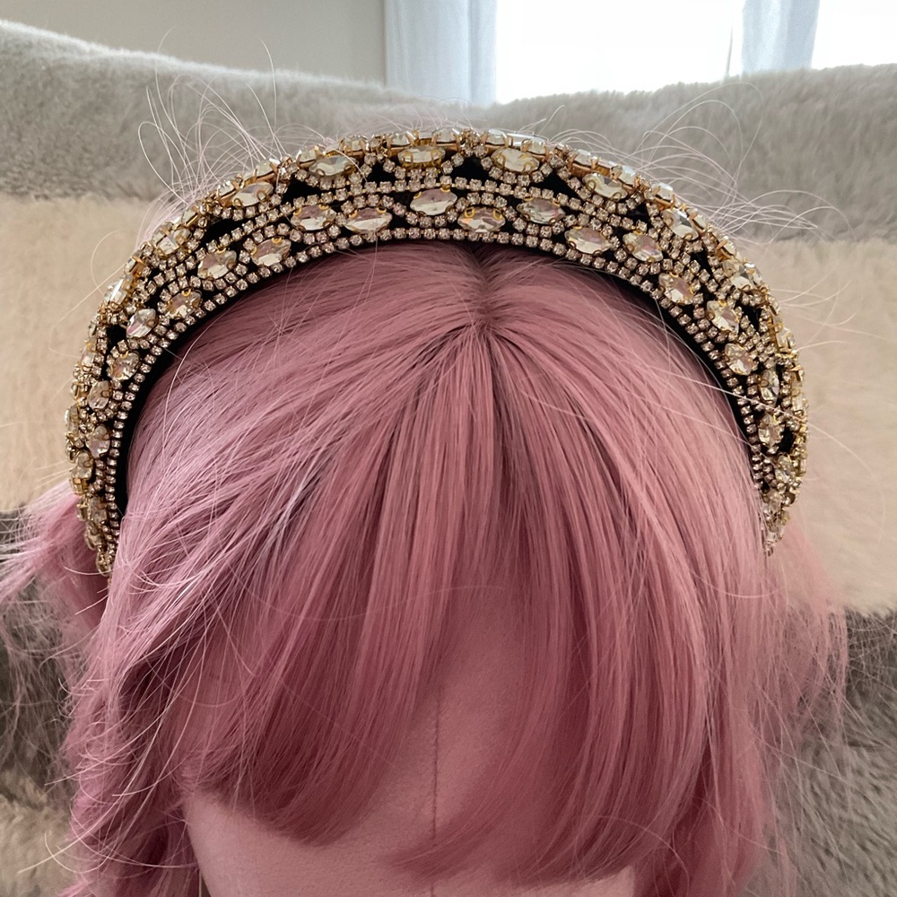 Elegant Black and Silver Embellished Headband - Picture 2 of 5